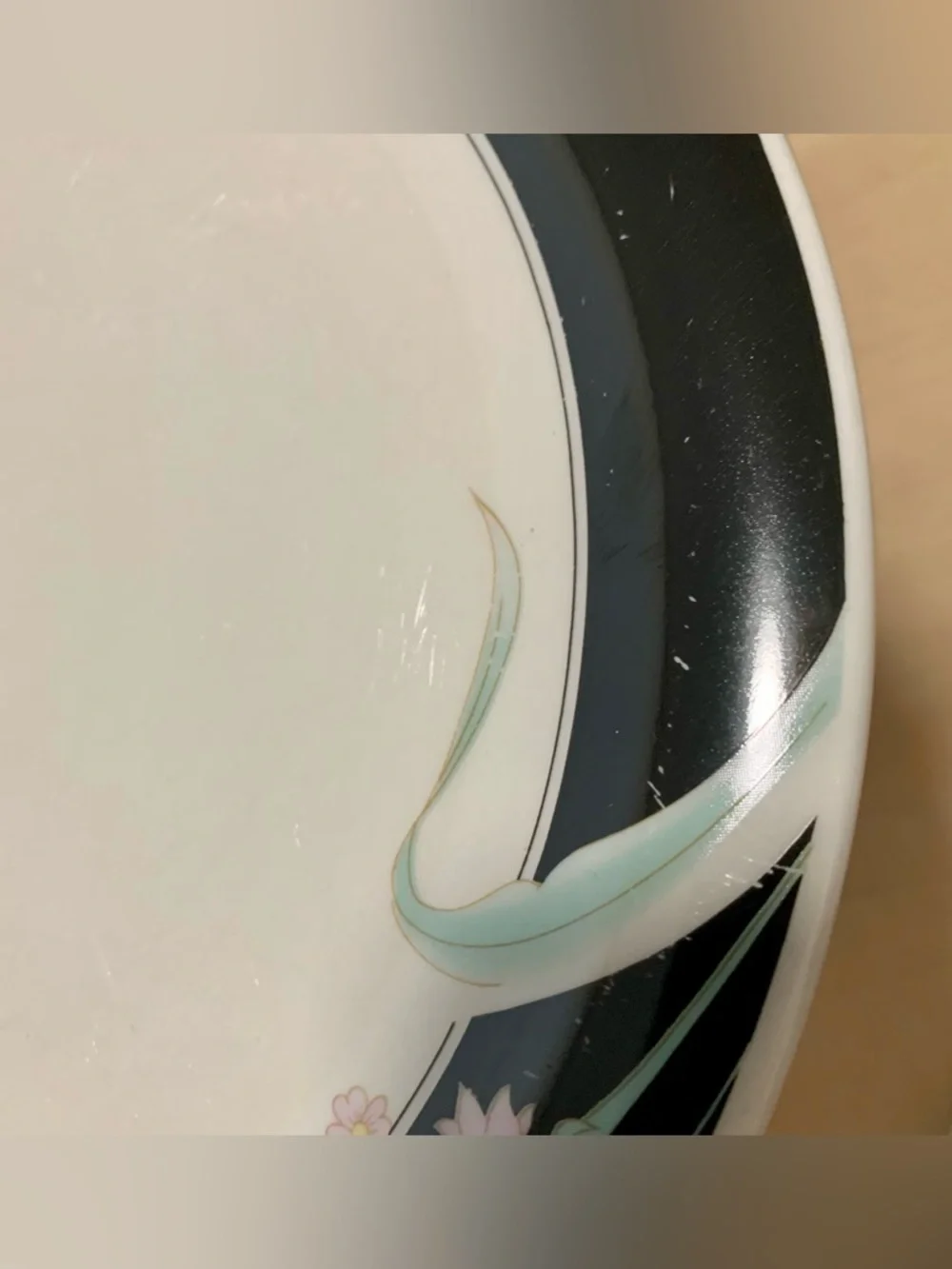 China Pearl 1988 Floral Stoneware Dinner Plate & Saucer Set (2-Piece)
